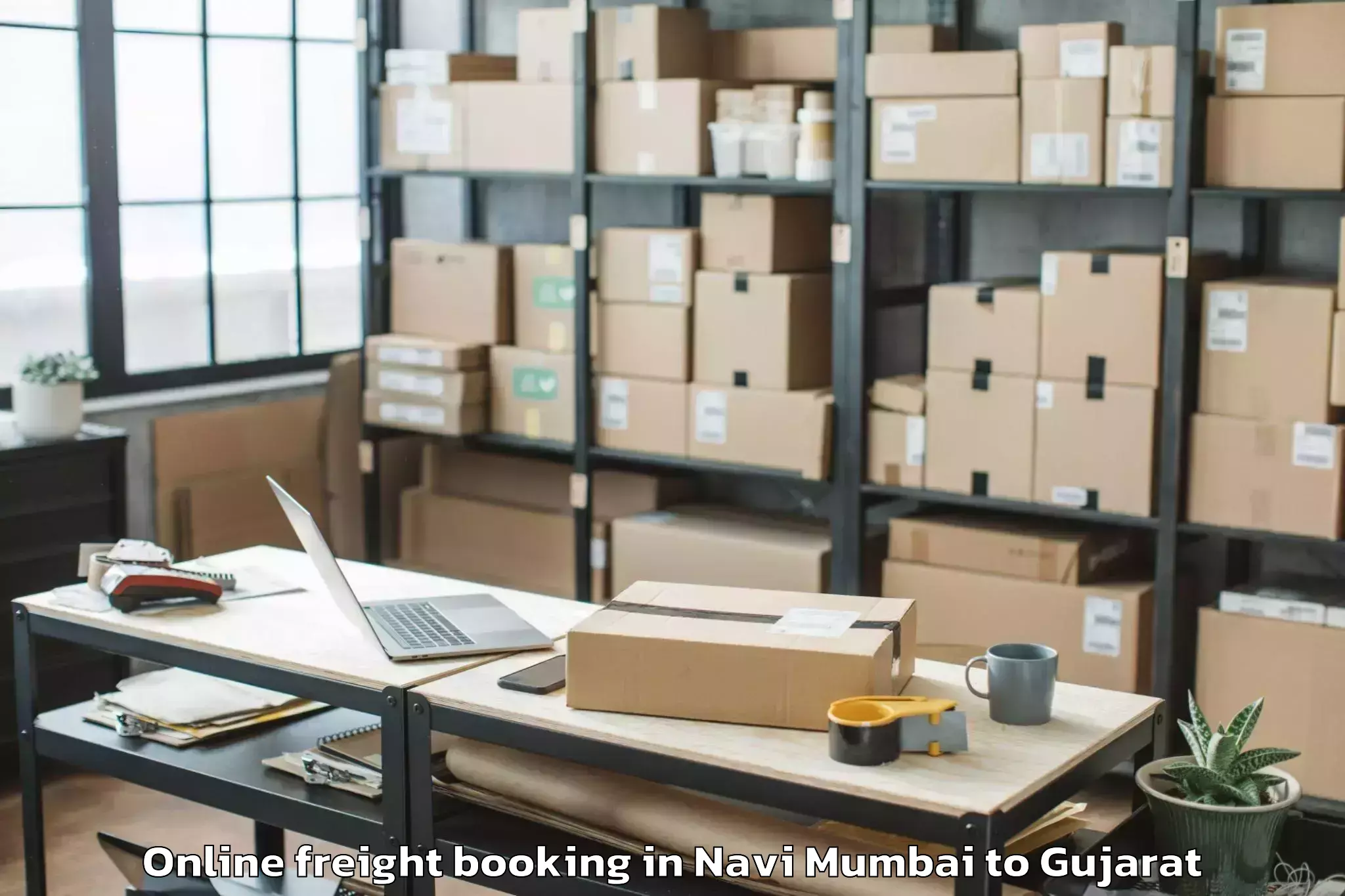 Get Navi Mumbai to Khambha Online Freight Booking